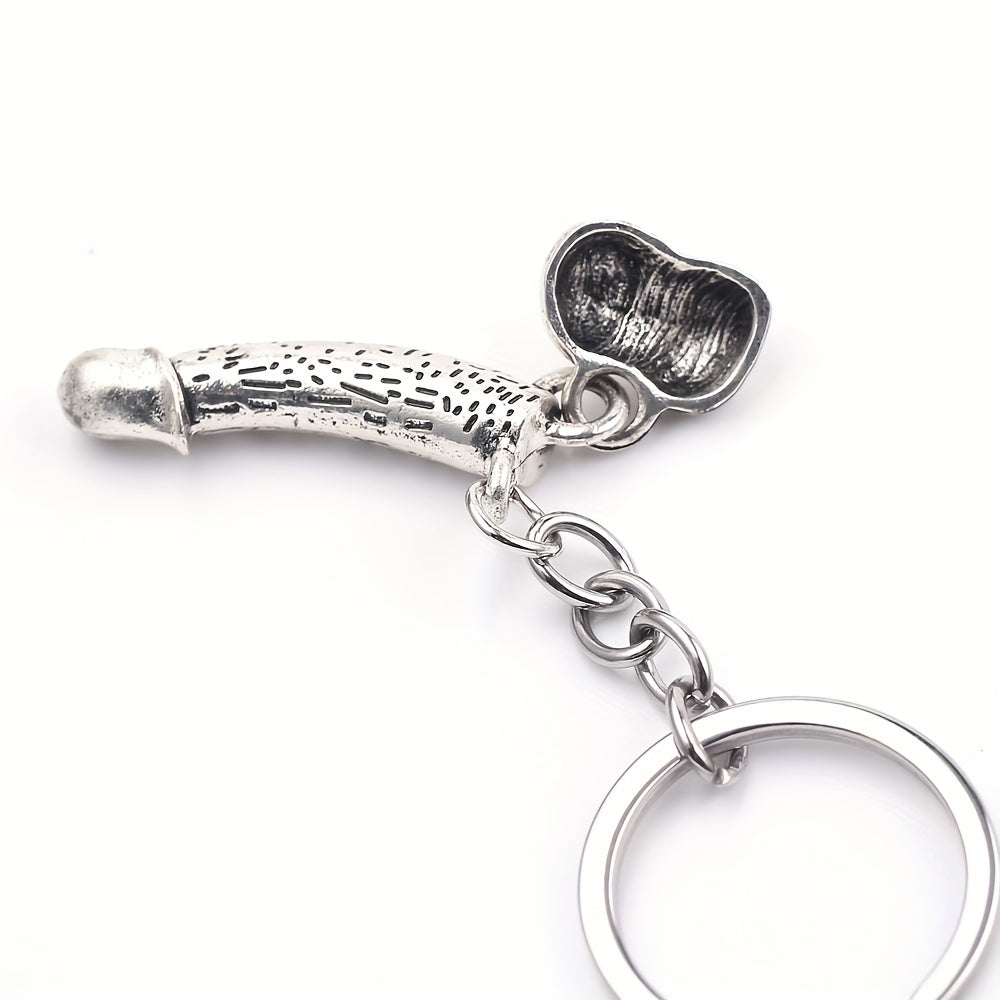 1piece Male And Female Reproductive Organ Keychain, Dildo & Vagina Design Fetish Pleasure Enhancing Sexy Toys, Funny Couple Keychain Party Accessories