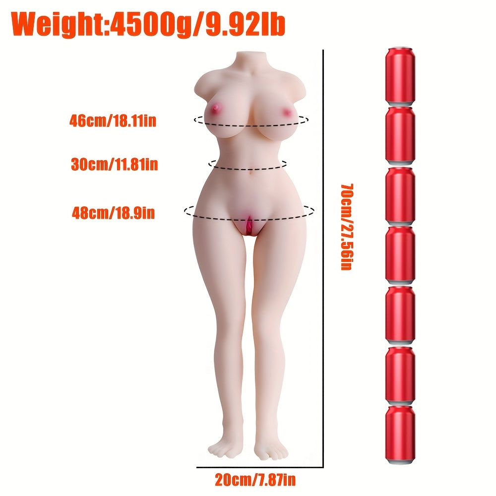 1pc Realistic Full Body Life-Size 3-in-1 Thermoplastic Elastomer (TPE) Male Sex Doll, Flexible Torso, Vaginal Anal Breast Capabilities, No Electricity or Battery Needed, Adult Pleasure Companion