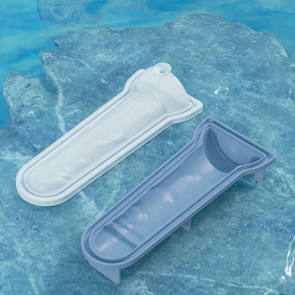 Funny Silicone Ice Cube Mold - Large Male Genital Design, Reusable for Whiskey & Coffee Cubes, Perfect Couples' Novelty Gift, No Batteries Required
