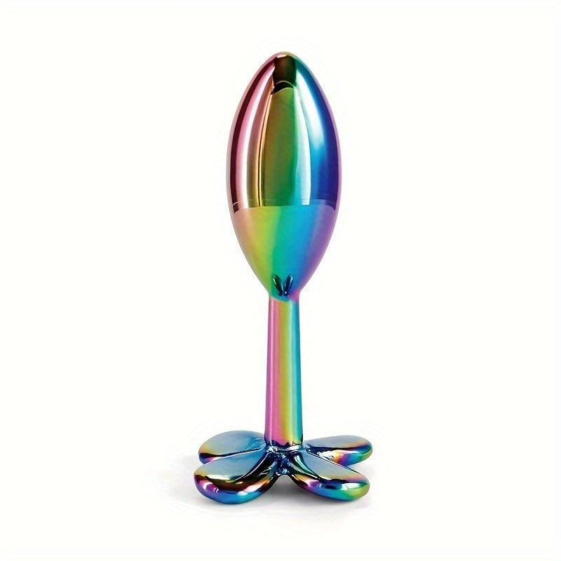 1pc Colorful Metal Anal Beads Butt Plug Small Anal plug Four Leaf Cover Rose Rainbow Gun Anal Sex Toy For Men Women