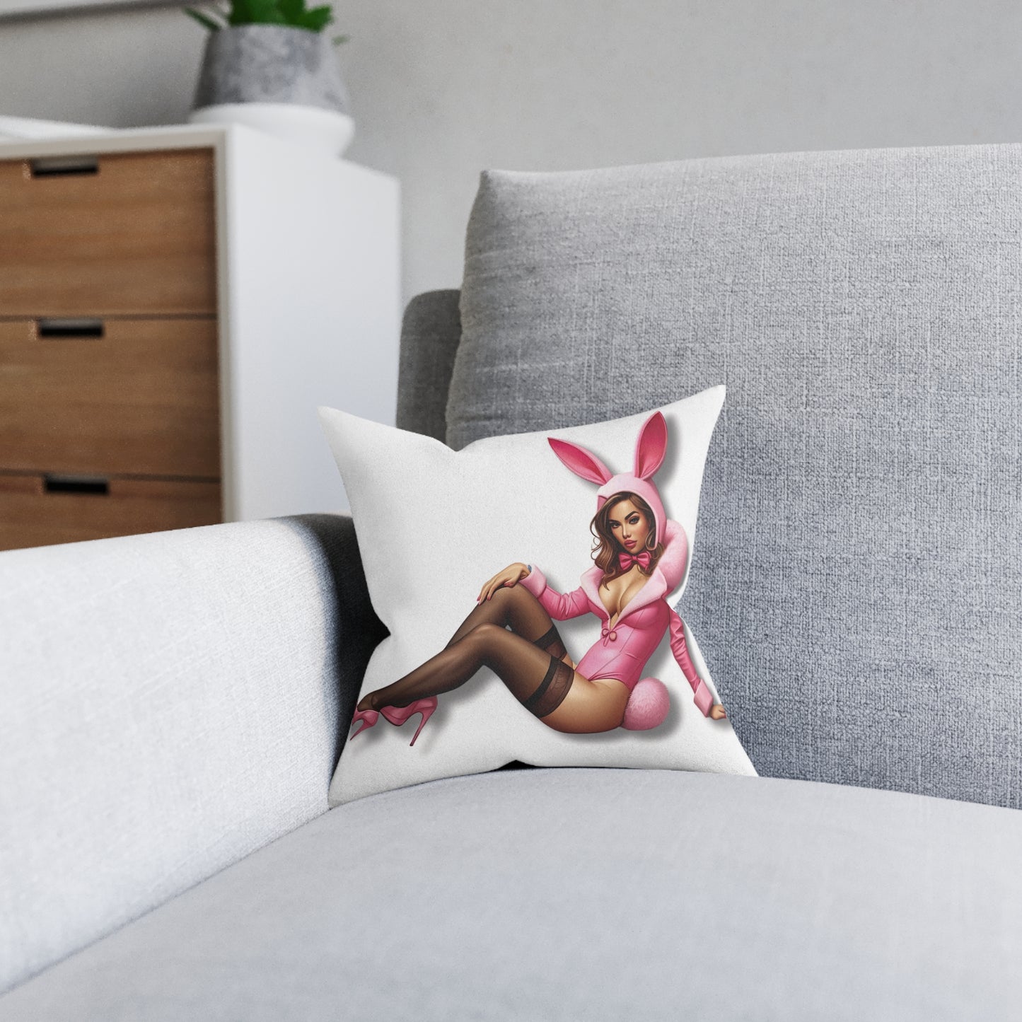 Bunny Square Pillow