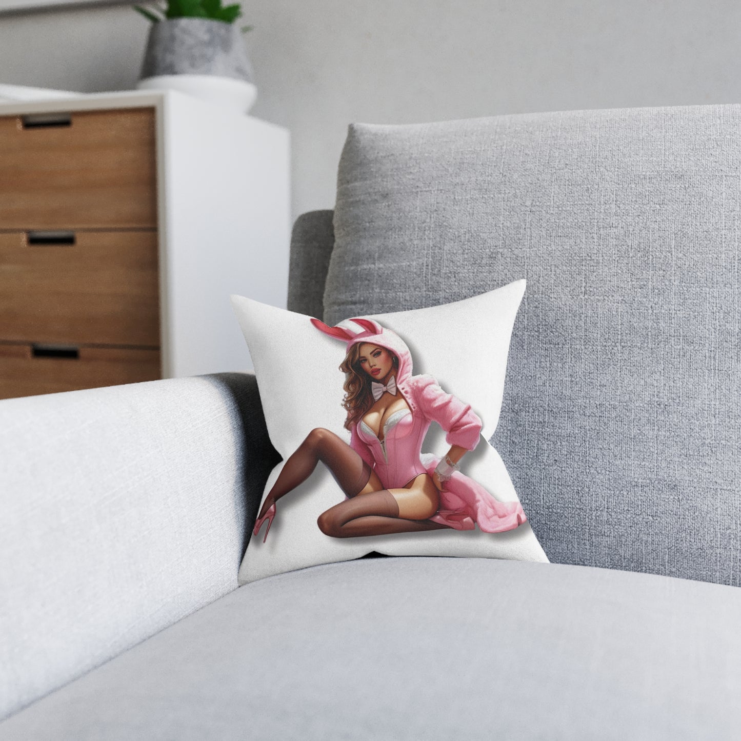 Bunny Square Pillow II