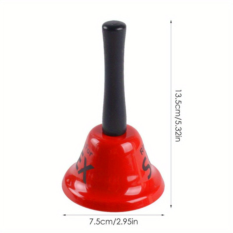 1pc Novelty Hand-held Metal Call Bell with "Ring for SEX" Inscription – Uncharged, Wireless, No Battery Required, Iron Construction for Bachelor Party Decoration or Romantic Gag Gift