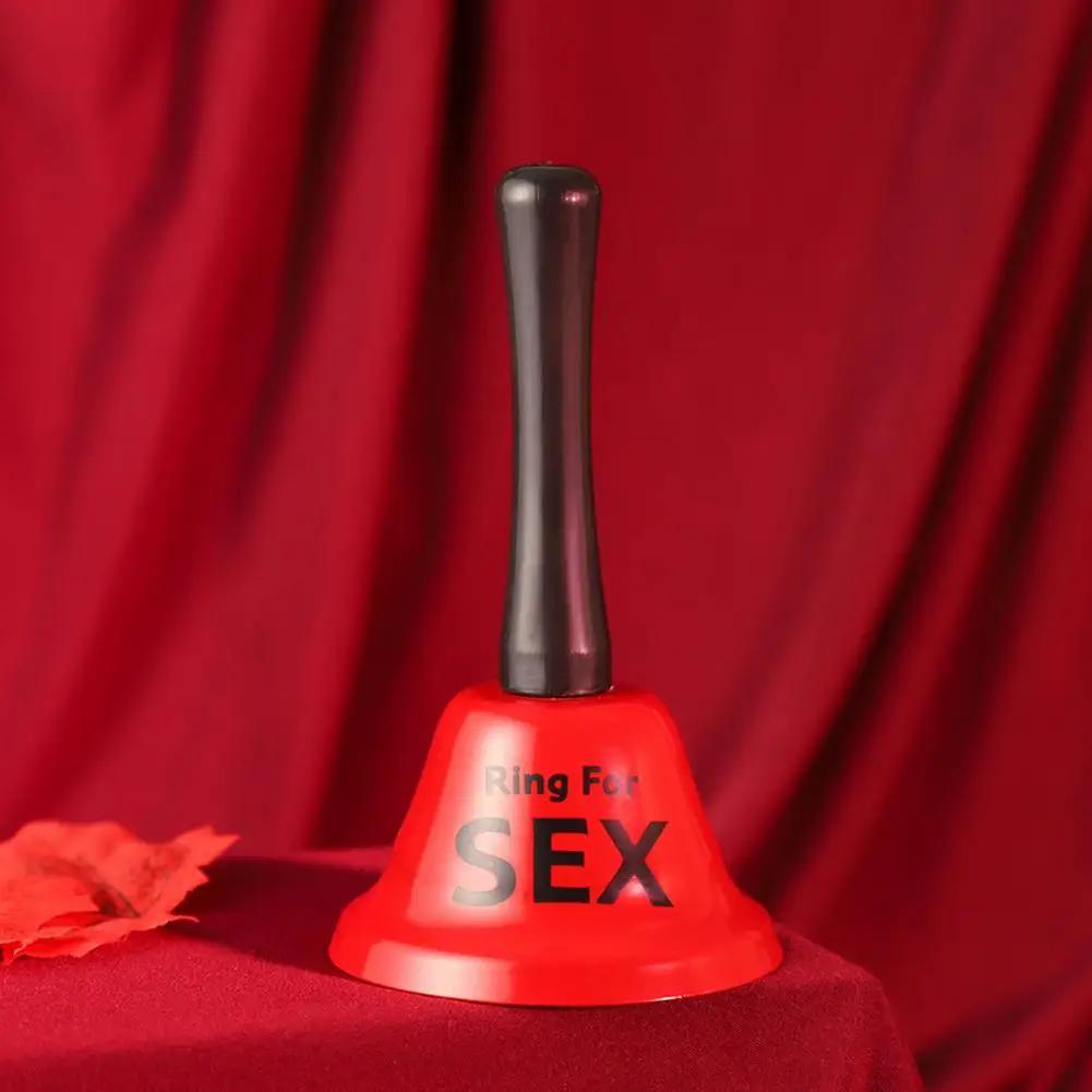 1pc Novelty Hand-held Metal Call Bell with "Ring for SEX" Inscription – Uncharged, Wireless, No Battery Required, Iron Construction for Bachelor Party Decoration or Romantic Gag Gift
