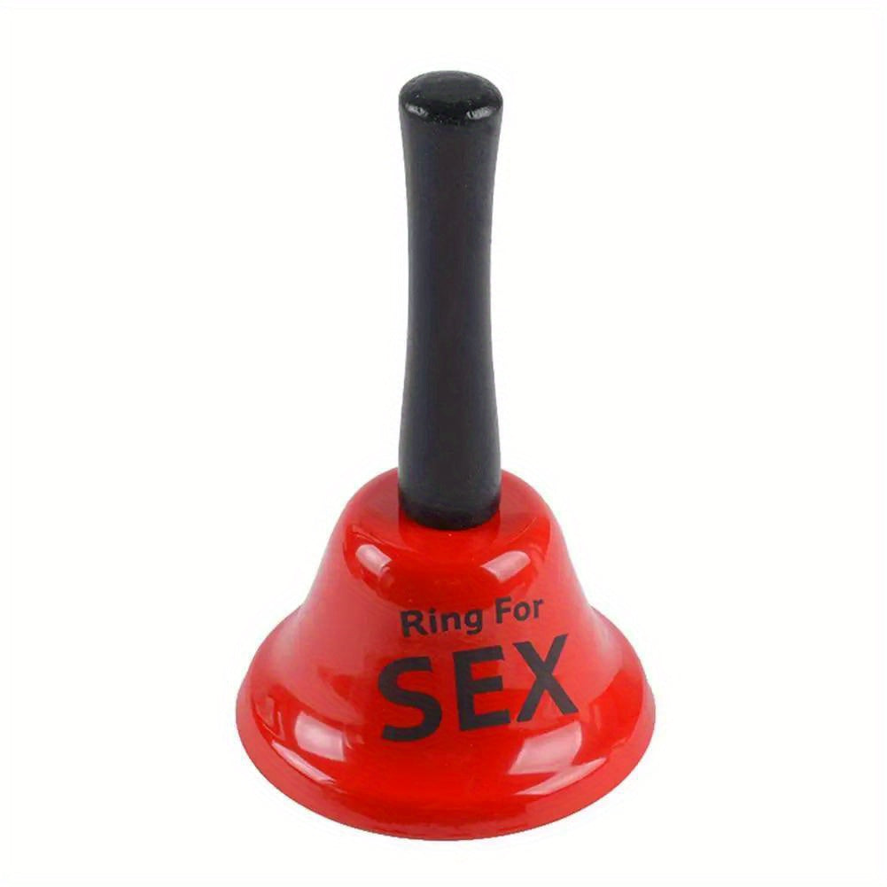 1pc Novelty Hand-held Metal Call Bell with "Ring for SEX" Inscription – Uncharged, Wireless, No Battery Required, Iron Construction for Bachelor Party Decoration or Romantic Gag Gift