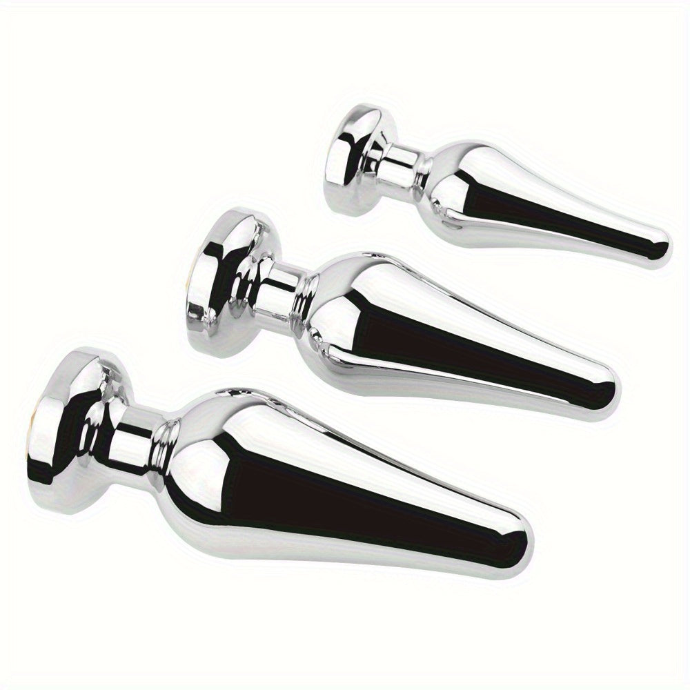 Large Metal Anal Plugs for Men and Women: Big Prostate Massagers, Sex Toys, Wireless, No Battery Required