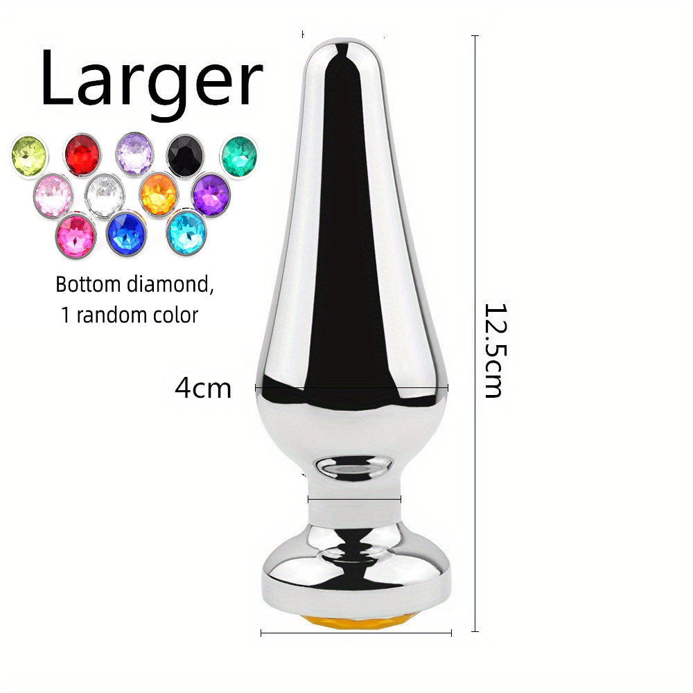 Large Metal Anal Plugs for Men and Women: Big Prostate Massagers, Sex Toys, Wireless, No Battery Required