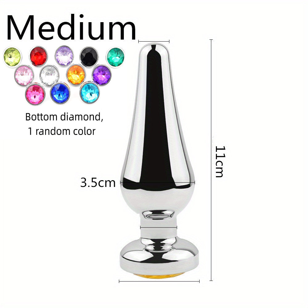 Large Metal Anal Plugs for Men and Women: Big Prostate Massagers, Sex Toys, Wireless, No Battery Required