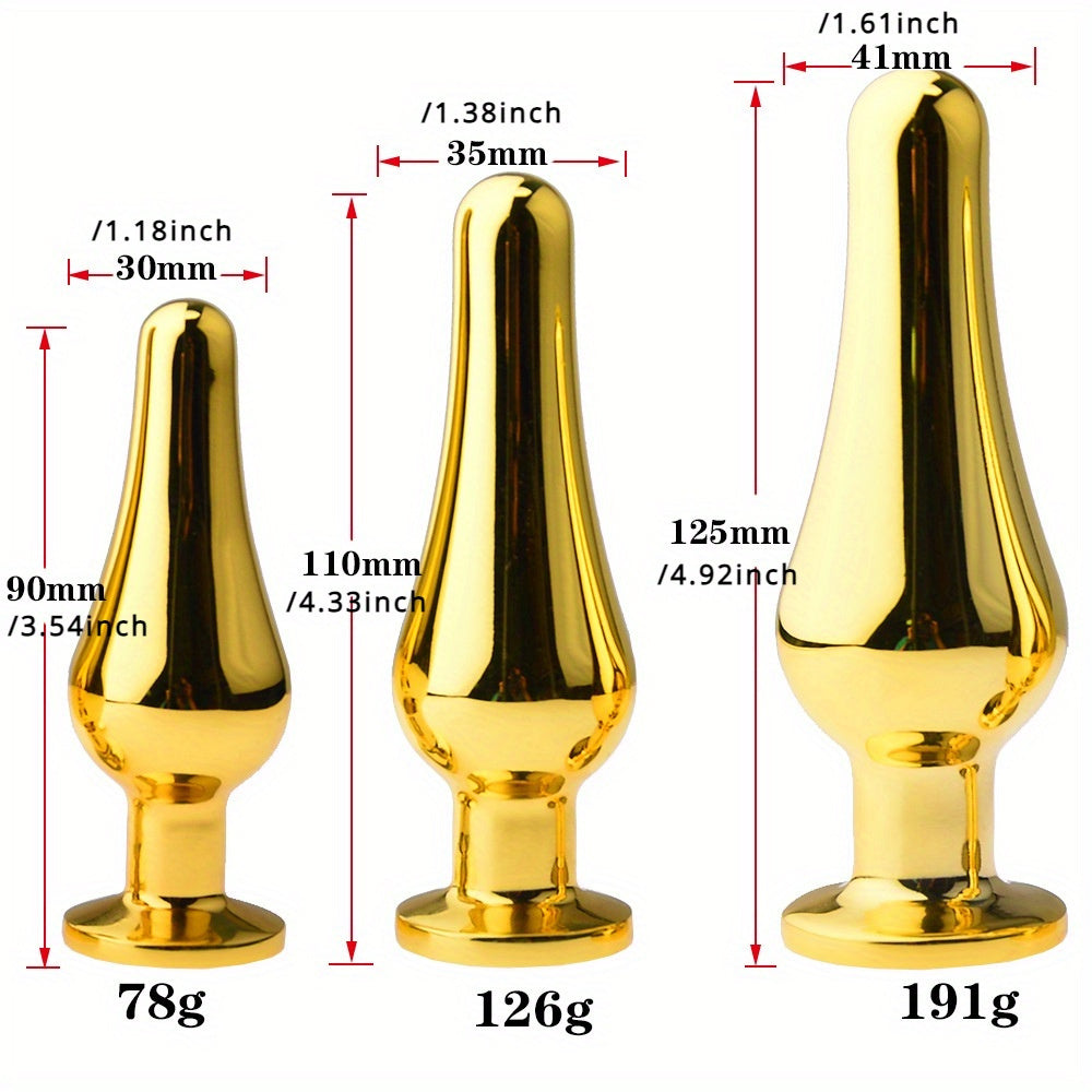 Large Metal Anal Plugs for Men and Women: Big Prostate Massagers, Sex Toys, Wireless, No Battery Required