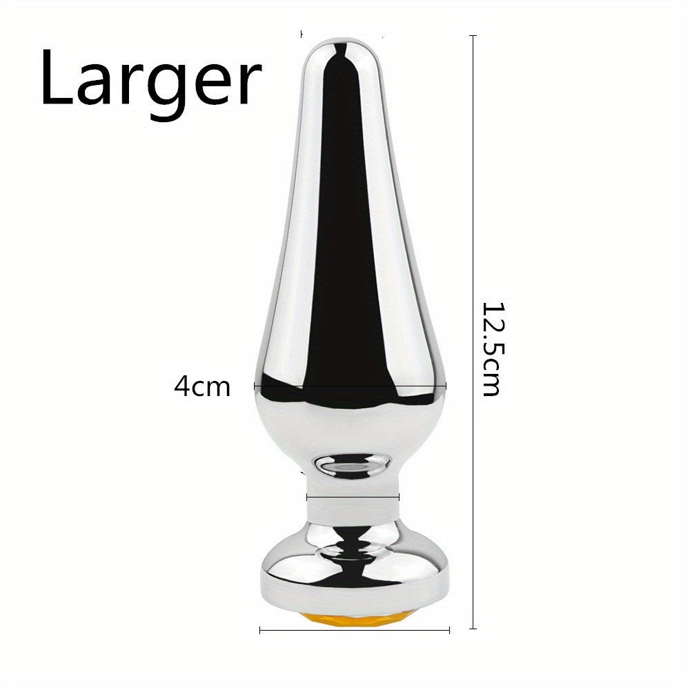 Large Metal Anal Plugs for Men and Women: Big Prostate Massagers, Sex Toys, Wireless, No Battery Required