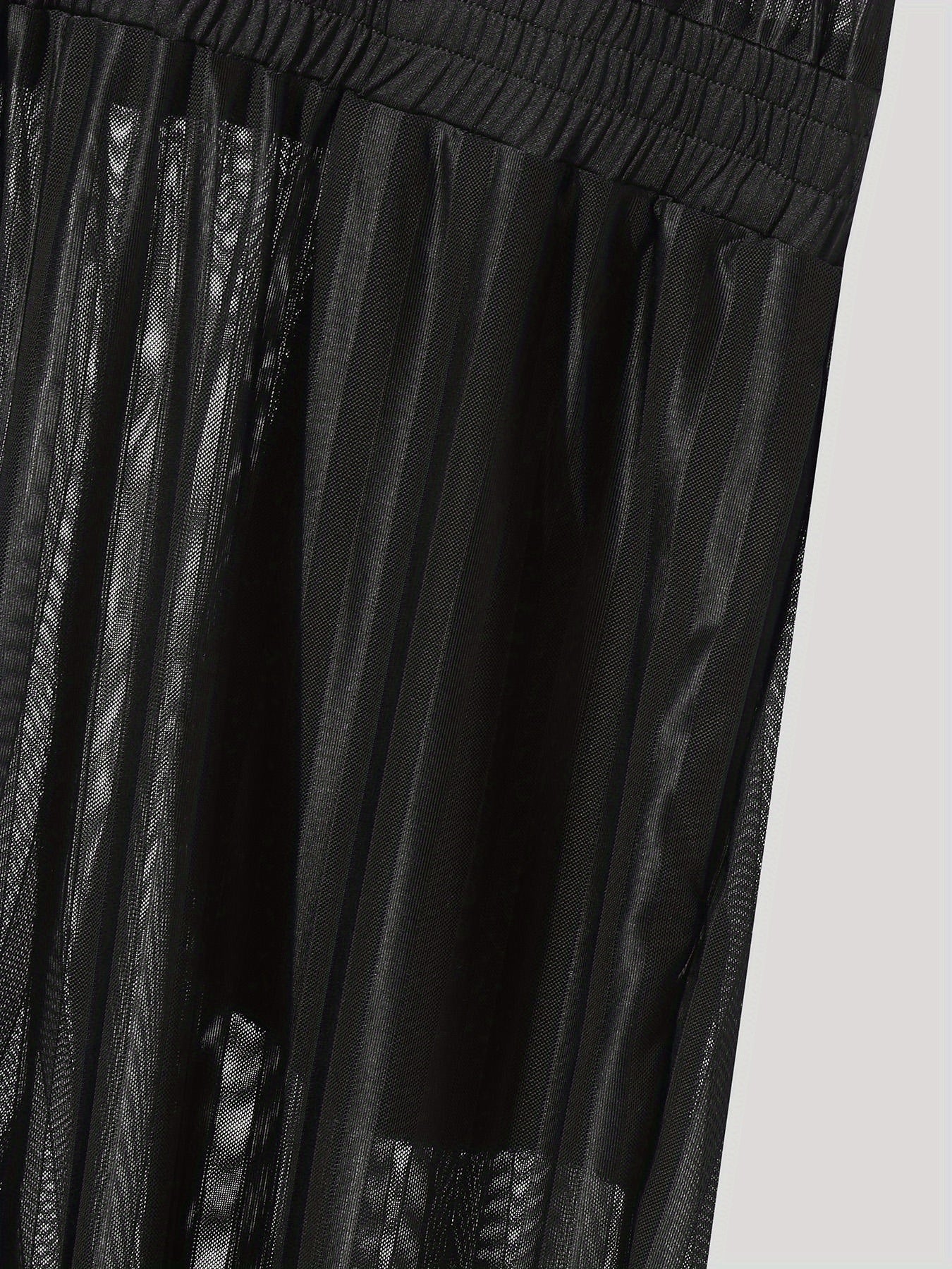 Men Hot Sexy Mesh Stripe Deep V Neck Sheer Sleeveless Nightclub Party Jumpsuit