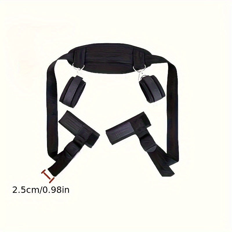 1pc Bdsm Bed Bondage Kit - Erotic Monogrammed Fabric Tape for Adults, Multifunctional Nylon Sex Accessories for Couples Flirting & Bed Restraints Sex Kits for Couples Sex Harness
