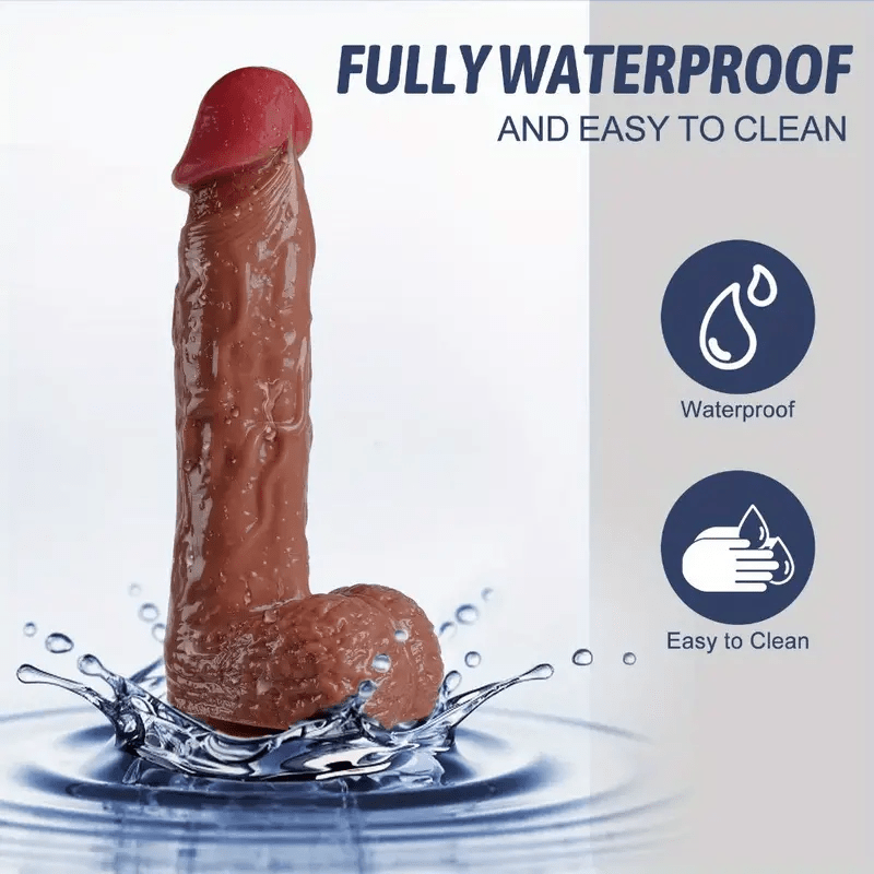 8-Inch Realistic Squirting Dildo with Suction Cup - G-Spot Stimulating, Water Spray for Enhanced Pleasure, TPE Material, Battery-Free