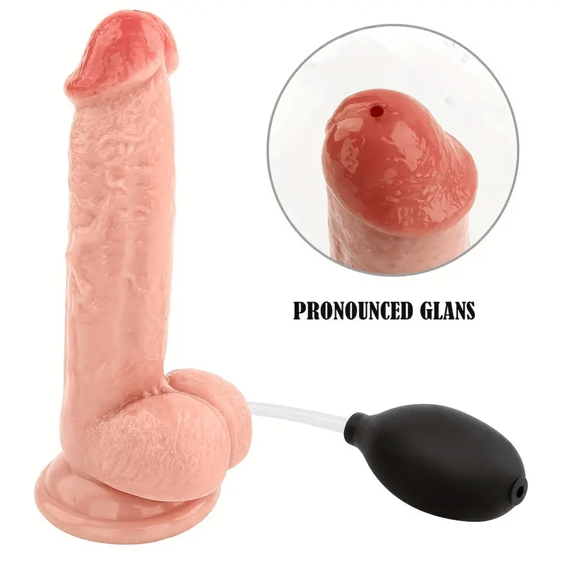 8-Inch Realistic Squirting Dildo with Suction Cup - G-Spot Stimulating, Water Spray for Enhanced Pleasure, TPE Material, Battery-Free