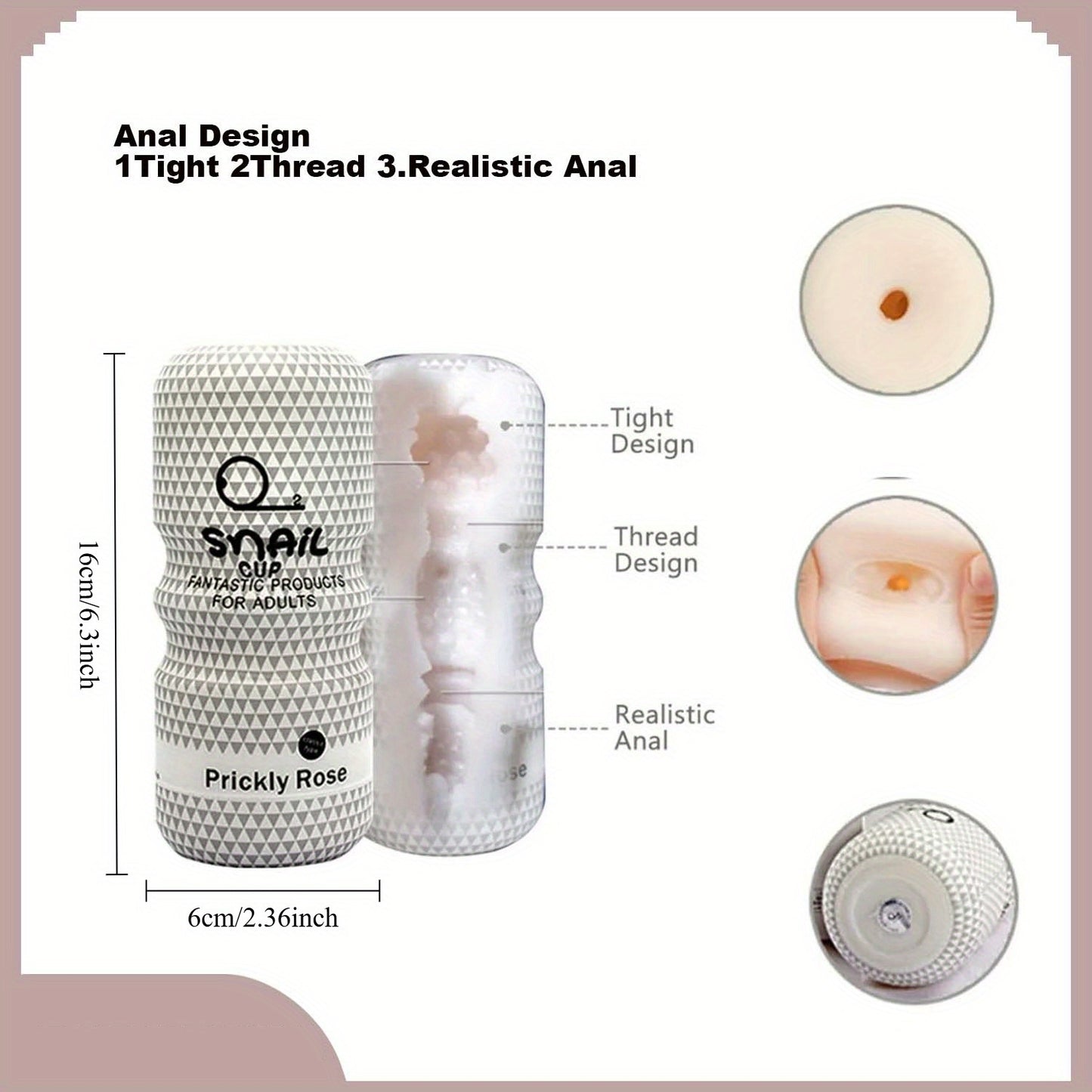 Fantastic Adult Products: Vagina/Anal/Oral Sex Toy - Golden Star, Daisy Touch, Prickly Rose - TPE Material, No Battery, Wireless, No Power Required