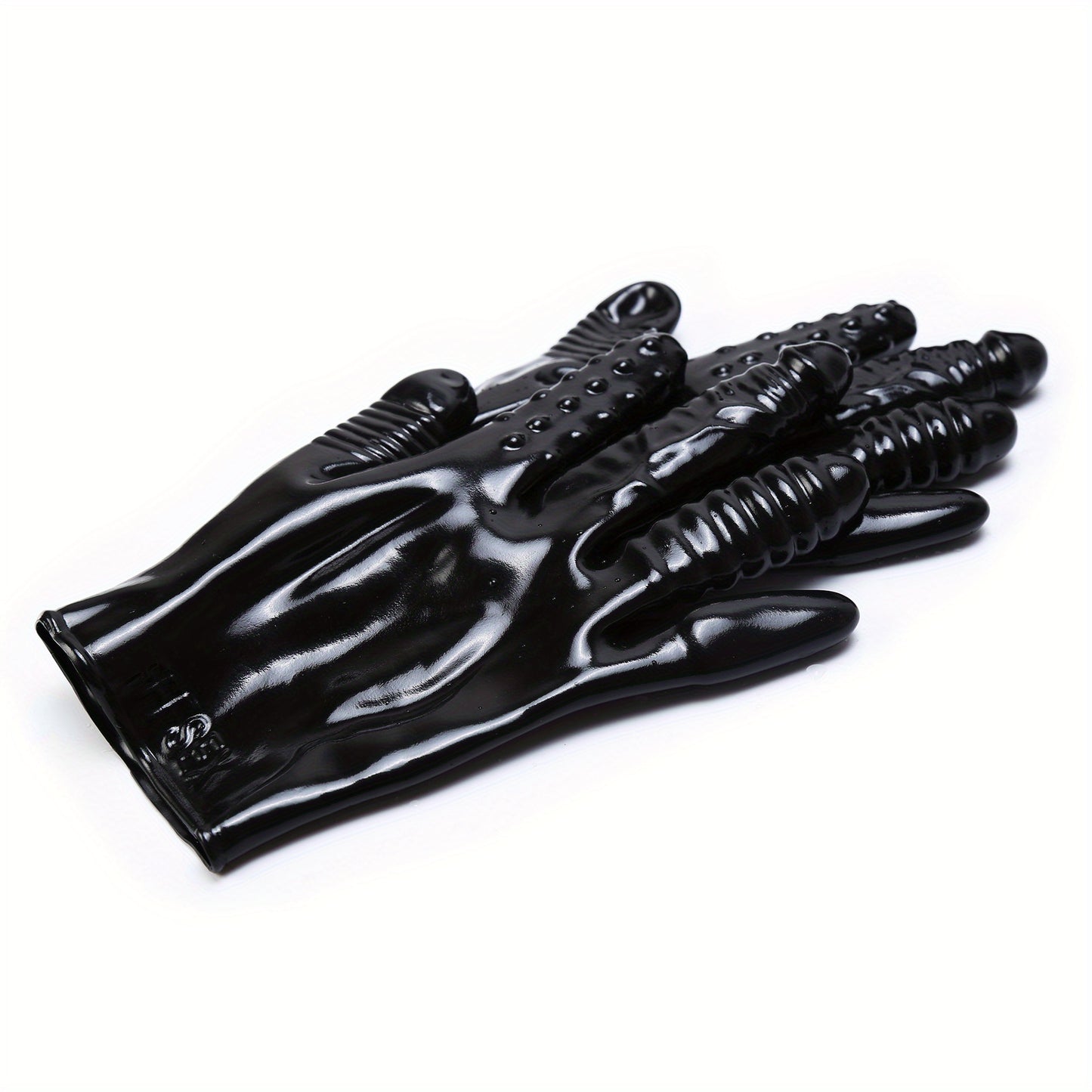 Black Silicone Gloves Multifunctional Stimulator Finger Massage Vagina Stimulator G-Spot Orgasm Sex Toys for Adult Couple Roleplay Game