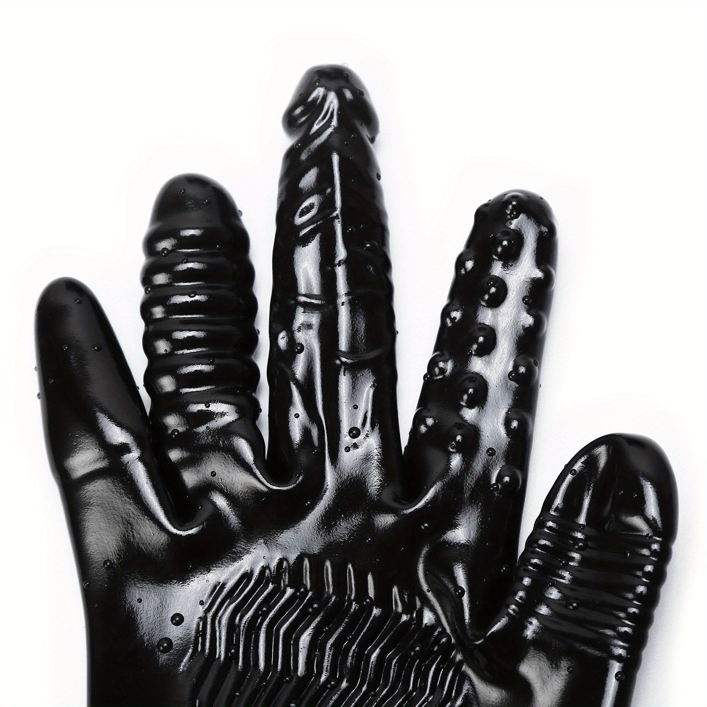 Black Silicone Gloves Multifunctional Stimulator Finger Massage Vagina Stimulator G-Spot Orgasm Sex Toys for Adult Couple Roleplay Game