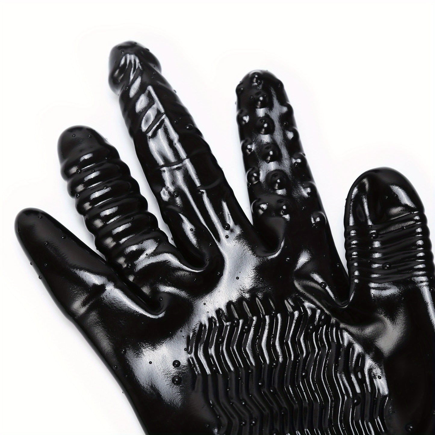 Black Silicone Gloves Multifunctional Stimulator Finger Massage Vagina Stimulator G-Spot Orgasm Sex Toys for Adult Couple Roleplay Game
