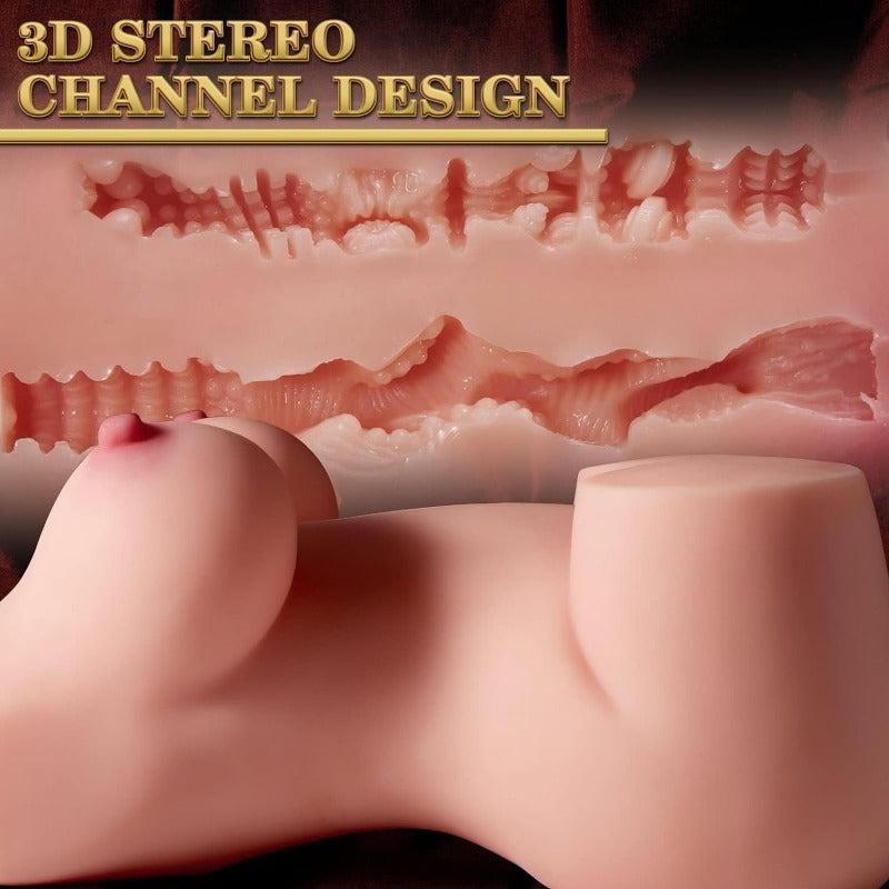 1pc Sex Doll Torso Male Masturbator Realistic Pocket Pussy Ass with Breasts, Vagina for Penis Massage, Female Torso Love Doll Silicone Adult Male Sex Toys for Men Hands Free Pleasure