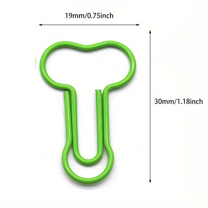 Fun & Colorful Penis-Shaped Paperclips - Cute Cartoon Design, Durable Metal, Perfect for Office & School Supplies