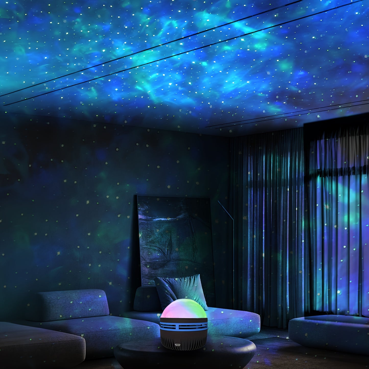 Aurora Borealis Projector Lamp - Remote-Controlled with Multiple Light Modes, Perfect for Indoor Ambiance & Unique Gifts for Birthdays, Halloween, Christmas, Light Projector for Bedroom