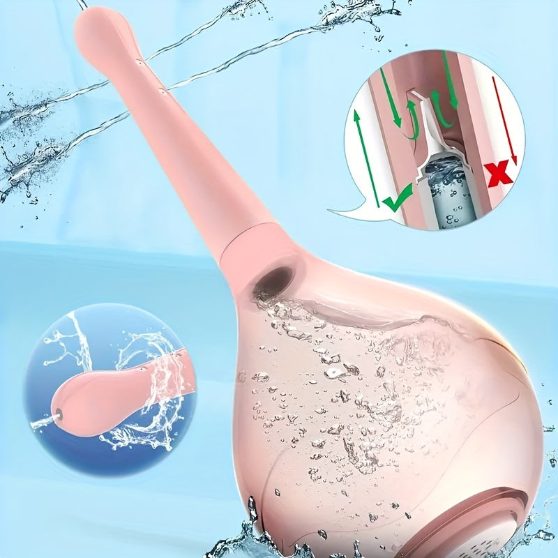 1pc Anal Vaginal Large Capacity Cleaner, Medical Silicone Ball Enema Cleaning Douche Body For Men And Women Adults Health Cleaner 5-Hole Medical Silicone Package Nozzle, Anti Back-Flow Douche Private Hygienic