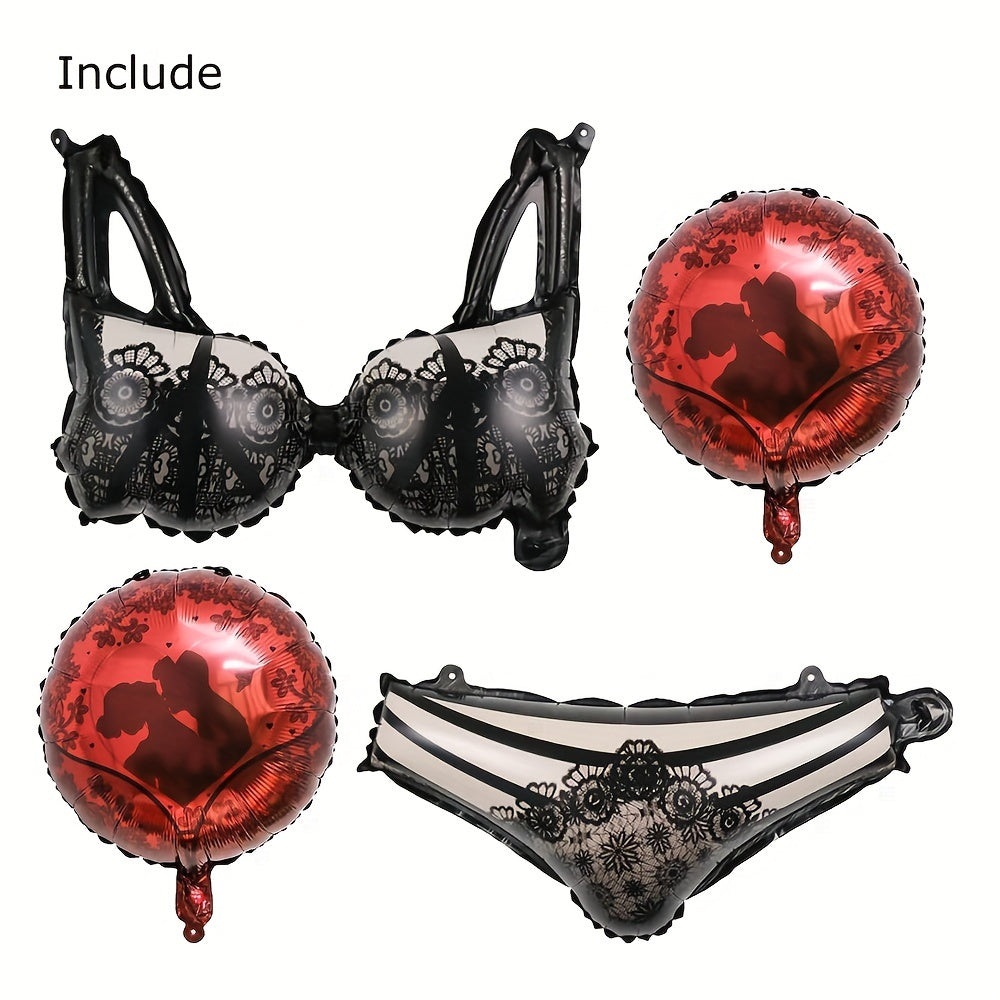 Lingerie Balloon Set for Bachelorette Party: Includes Bra and Panty Balloons, 42.8cm/17in and 43.3cm/16.9in Sizes, No Electricity Required