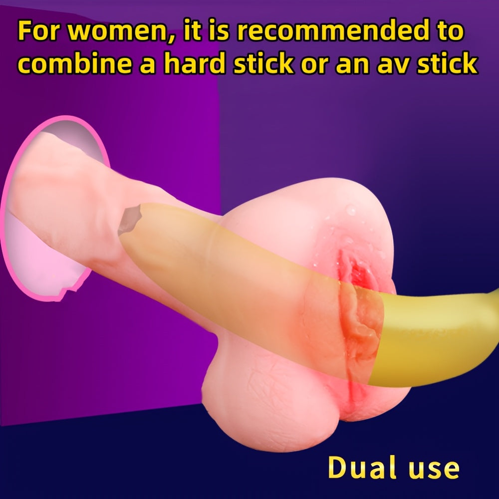 7.08-inch Male and Female Sex Toys, Female Masturbation Rod, Male Training Cup, Hollow Simulation Sex Toy, Interesting Adult Toy