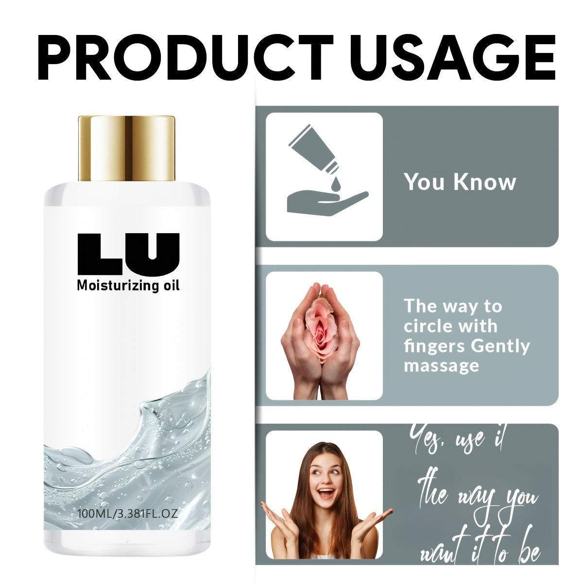 1pc Couple Long-lasting Moisturizing Body Oil - Safe Formula, Gentle - Contains Ginseng, Aloe Vera, Glycerin - Perfect for Toys And Adult Entertainment - Body Massage Oil