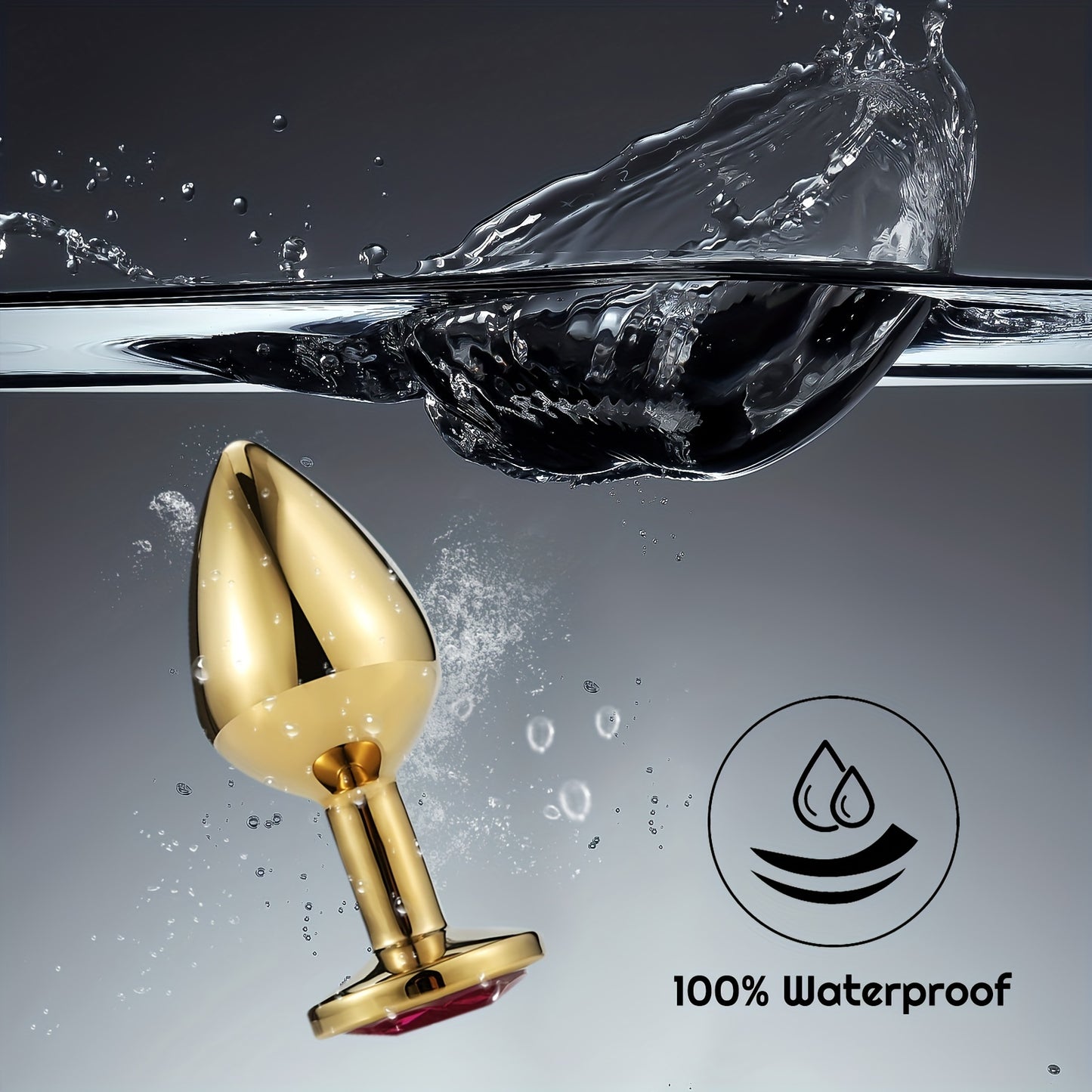 Unisex Sexy Metal Toys Anal Plug, Golden Mini Dildos Plug Toys With Jewelry Base Stimulation Massage Sex Tool For Orgasm Pleasure For Men Women SM Gay