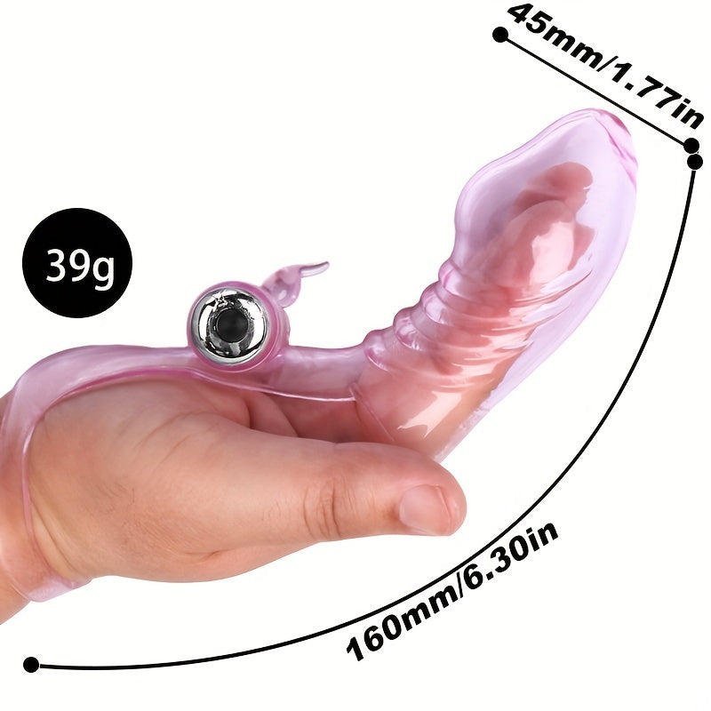 1pc Adult Fun Finger Vibrator Sets For Men And Women, Digging Soft Jelly Crystal Sets, Clit Vagina Vibrating Massage Tools, Fun Sex Toys (batteries Not Included)