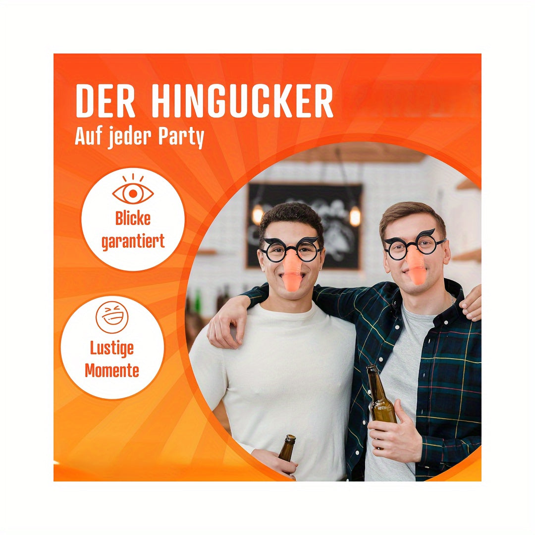 Fun Novelty Glasses - Solid Color, TPR Material, Hand-Washable - Perfect for Parties & Gags