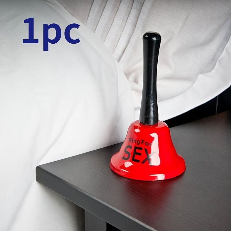 1pc Novelty Hand-held Metal Call Bell with "Ring for SEX" Inscription – Uncharged, Wireless, No Battery Required, Iron Construction for Bachelor Party Decoration or Romantic Gag Gift