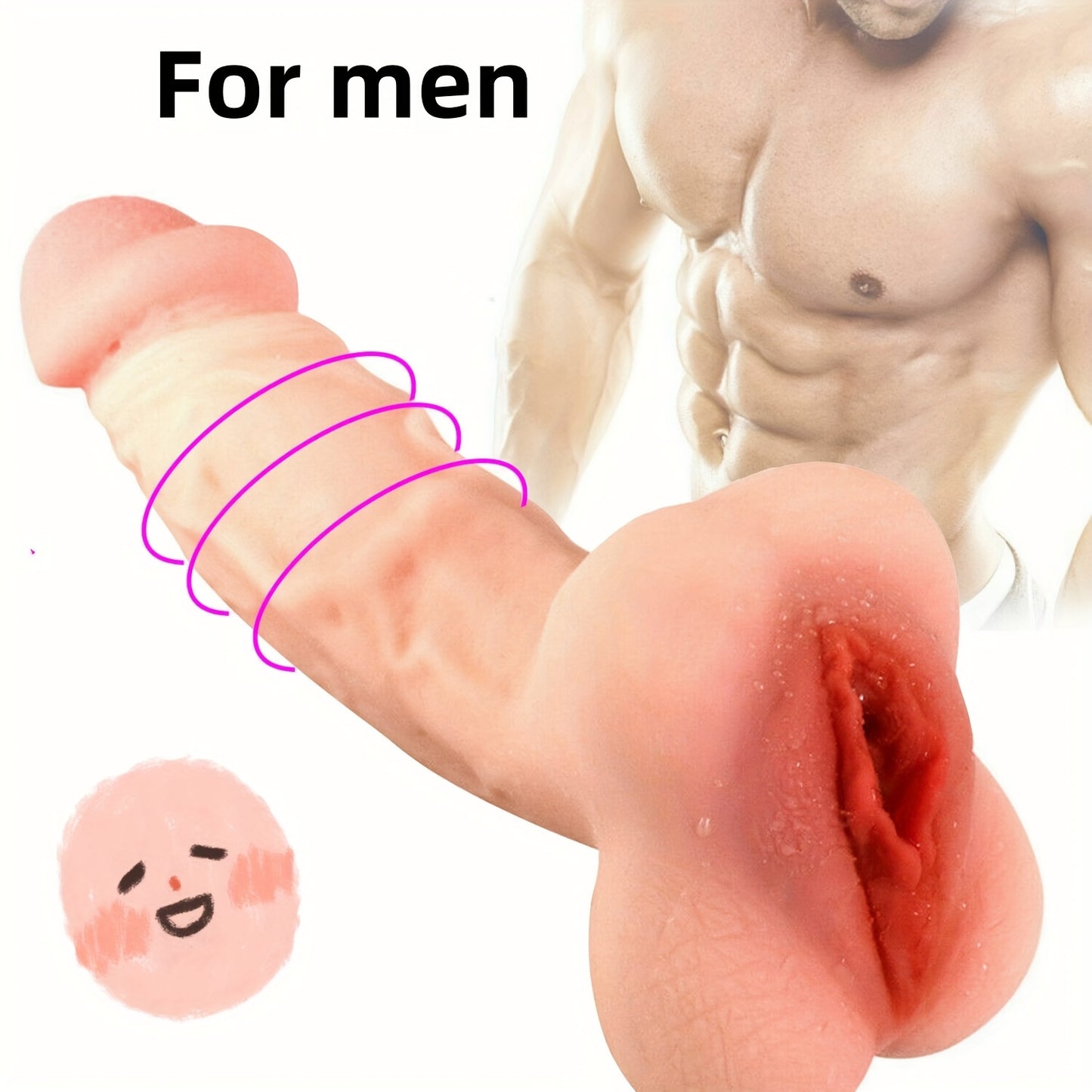 7.08-inch Male and Female Sex Toys, Female Masturbation Rod, Male Training Cup, Hollow Simulation Sex Toy, Interesting Adult Toy