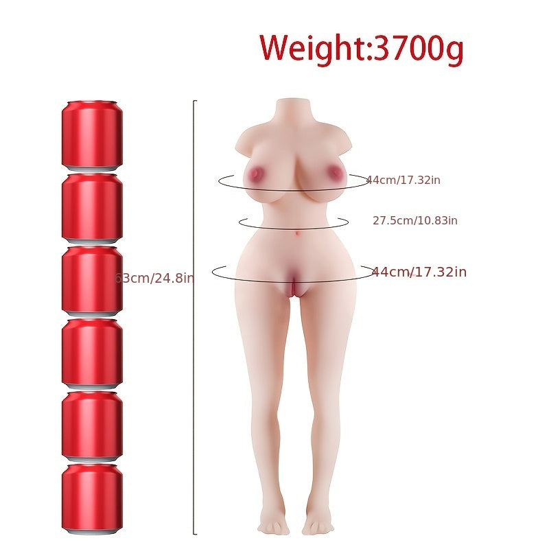 Full Body Life Size Male Sex Doll, Sexy Real 3 in1 Adult Sex Dolls, Suitable for Vaginal Anal Breast Sex Doll, with Flexible Torso Lifelike Scale Love Sex Doll for Men’s Sex Pleasure