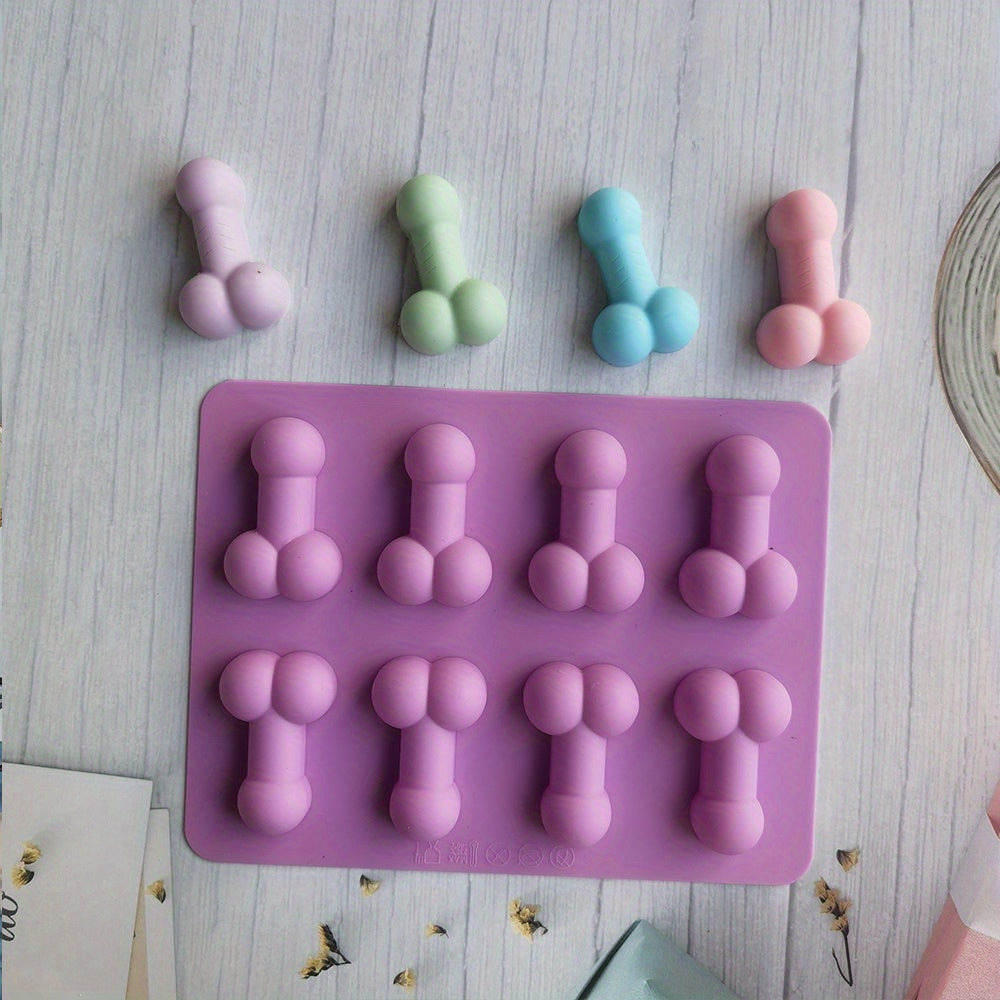 1pc, Funny Penis Chocolate Mold, 8 Cavity 3D Silicone Mold, Dick Shaped Candy Mold, Fondant Mold, For DIY Cake Decorating Tool, Baking Tools, Kitchen Gadgets, Kitchen Accessories, Home Kitchen Items