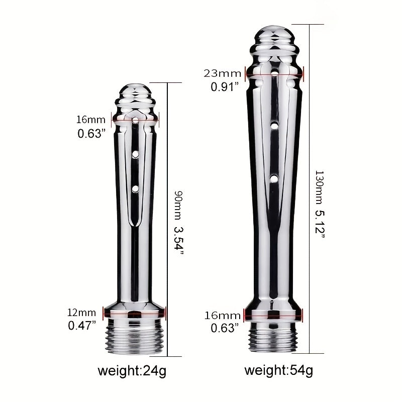 Solid Color Metal Anal Irrigator, Multifunctional Enema Cleaning Dilator, Easy to Clean, Hand Washable, Uncharged Sex Toy for Men and Women