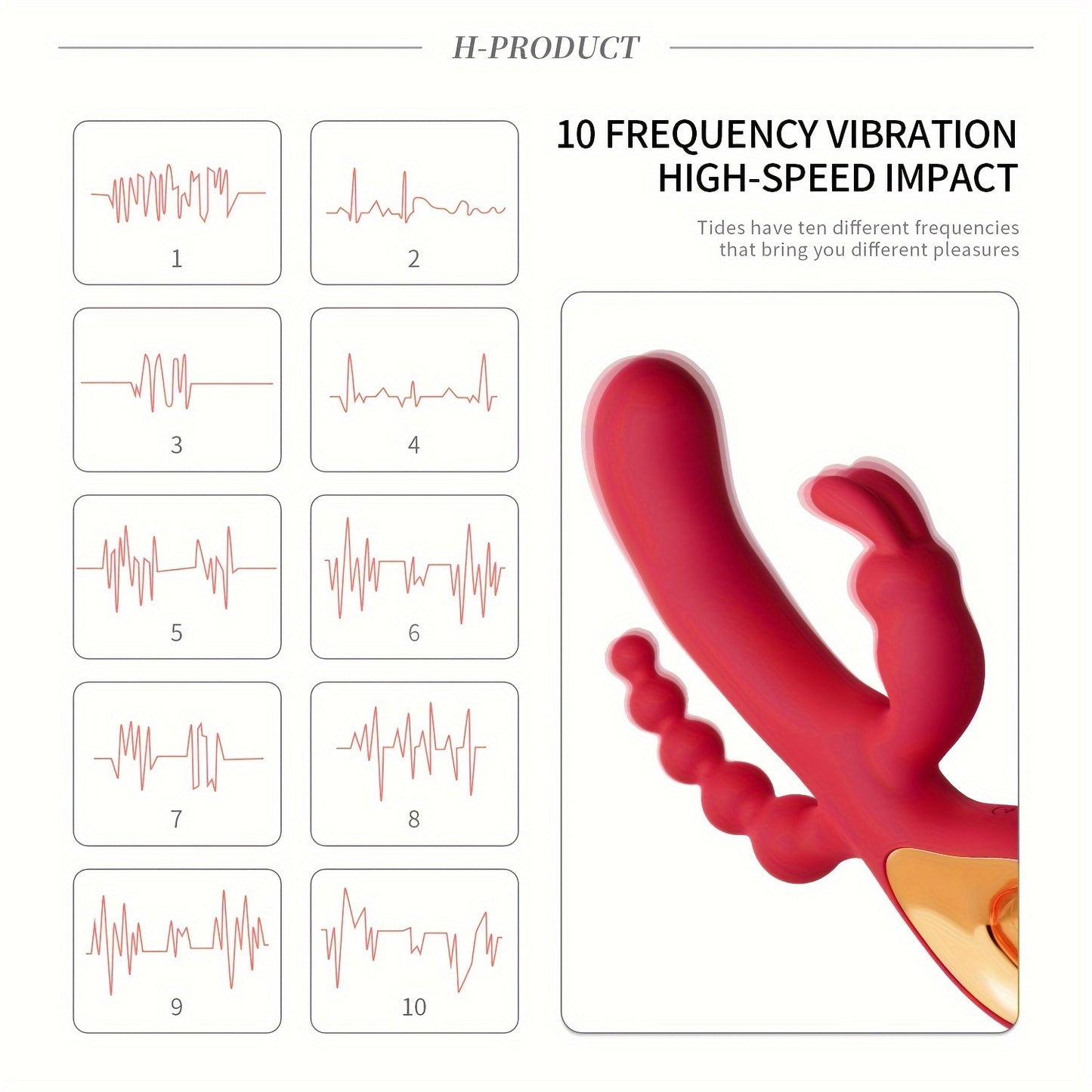 0015 3 In 1 Rabbit Vibrator G-Spot Clitoral Anal Dildo For Women, Double Motor Stimulation, 10 Vibration Modes, Rechargeable, Quiet, Adult Sex Toy For Solo Or Couples Female Sex Toy 1pc