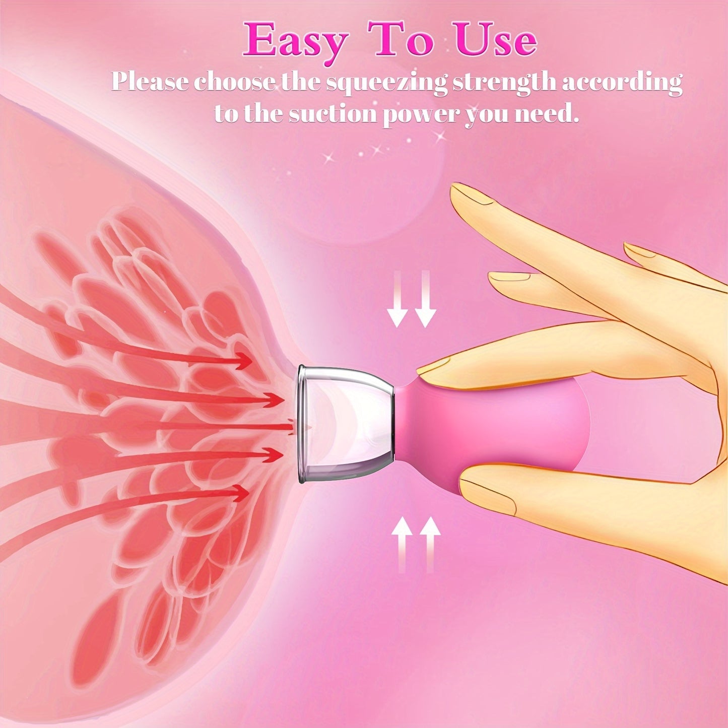 Pink Nipple Toy Female Sex Toy-BDSM Beginner Toy Nipple Sucker 2pcs Set, Mini Nipple Stimulation Female Adult Toy -Nipple Stimulation Toy-Couple toys Adult SM Sex toy