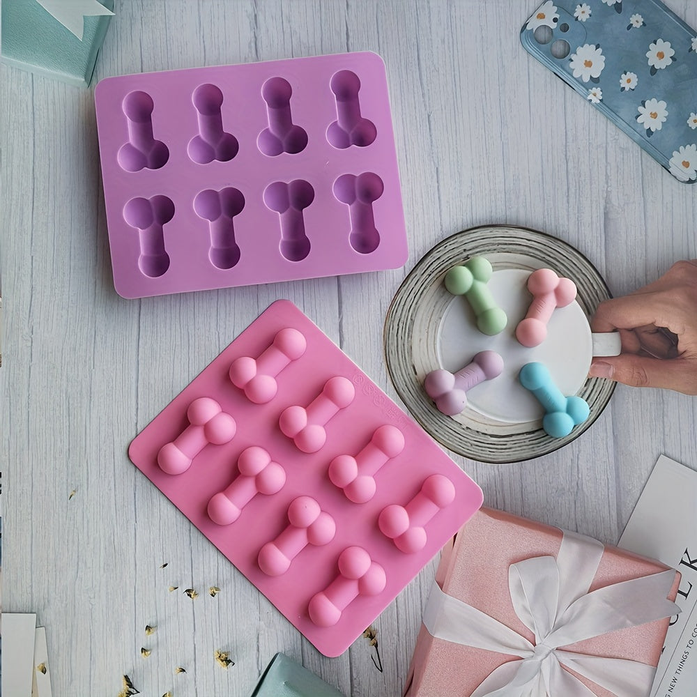 1pc, Funny Penis Chocolate Mold, 8 Cavity 3D Silicone Mold, Dick Shaped Candy Mold, Fondant Mold, For DIY Cake Decorating Tool, Baking Tools, Kitchen Gadgets, Kitchen Accessories, Home Kitchen Items