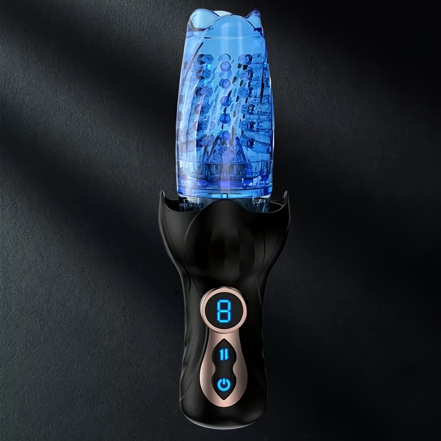 Automatic Male Masturbator - Adult Toy, 9 Thrusts & 9 Rotating Modes, LED Display Durable Silicone Cup for Stimulation, Transparent Design, with 650mAh Rechargeable Lithium Battery, Battery Po