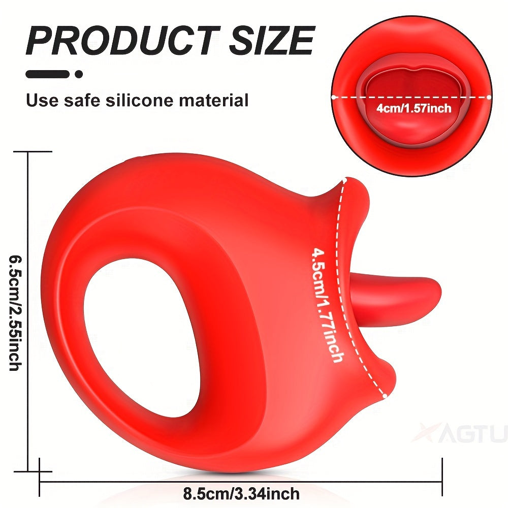 1pc ALWUP Silicone Dildo Vibrator with 10 Tongue Licking Modes - Rechargeable Lithium Battery Powered G Spot Stimulator, Anal Sex Toy for Couples, Clitoral Nipple Licker, Adult Sex Stimulator