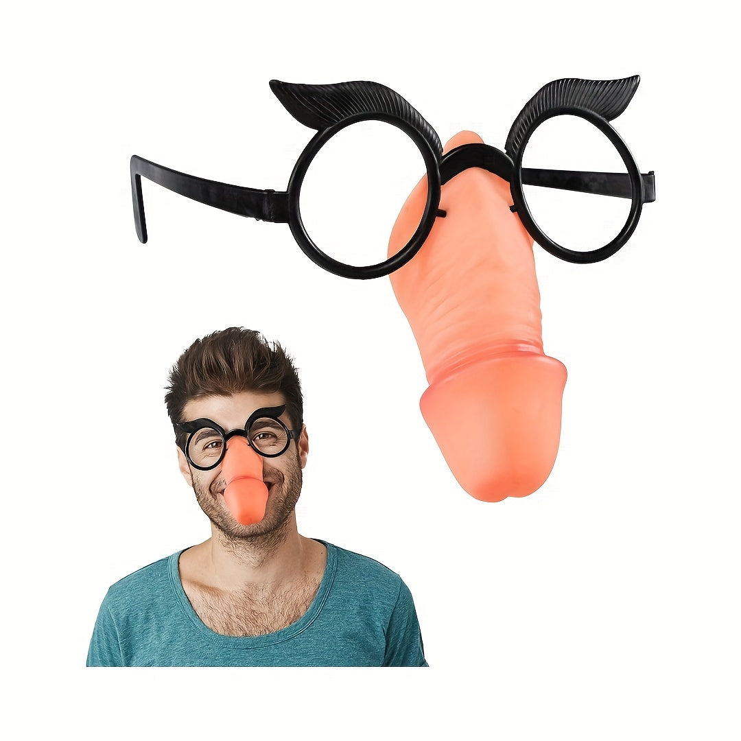 Fun Novelty Glasses - Solid Color, TPR Material, Hand-Washable - Perfect for Parties & Gags