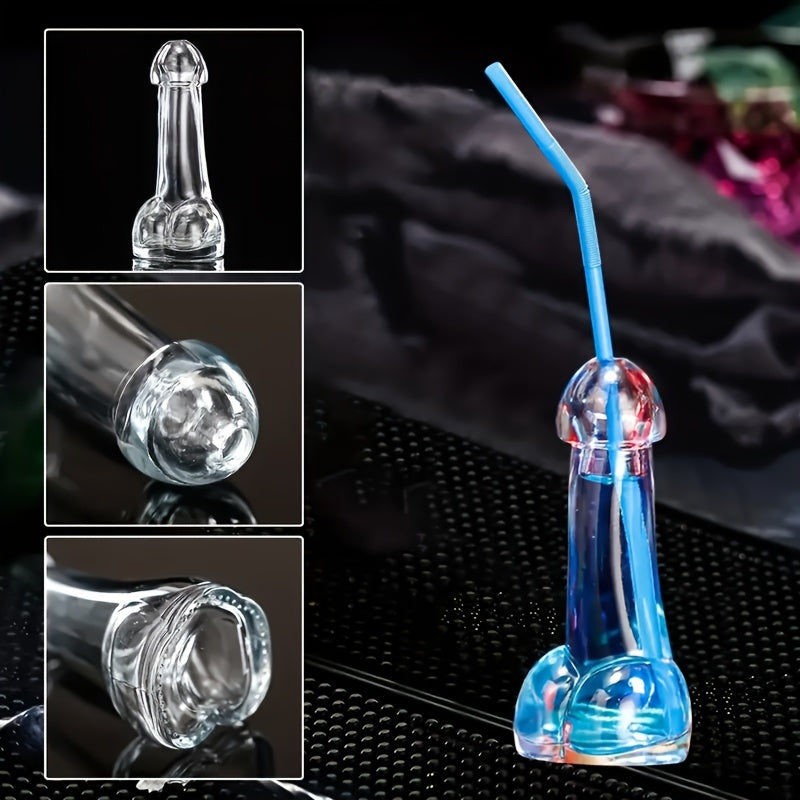 Unique Dick-Shaped Whiskey Glass - Reusable, Handwash Only - Perfect for Cocktails, Beer, Juice & Water - Ideal for Nightclubs, Bars, KTV Parties & Gifts