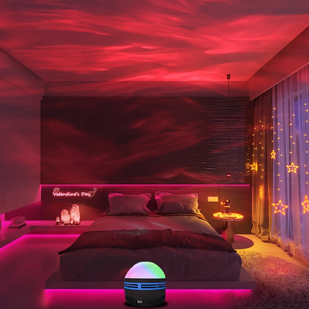 Aurora Borealis Projector Lamp - Remote-Controlled with Multiple Light Modes, Perfect for Indoor Ambiance & Unique Gifts for Birthdays, Halloween, Christmas, Light Projector for Bedroom