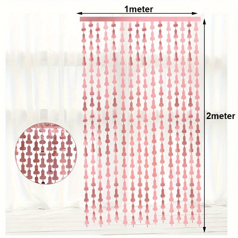 Rose Golden Fringe Foil Curtain for Bachelor & Hen Parties - 99.97cm x 199.95cm, Perfect for Wedding Decorations & Bridal Showers