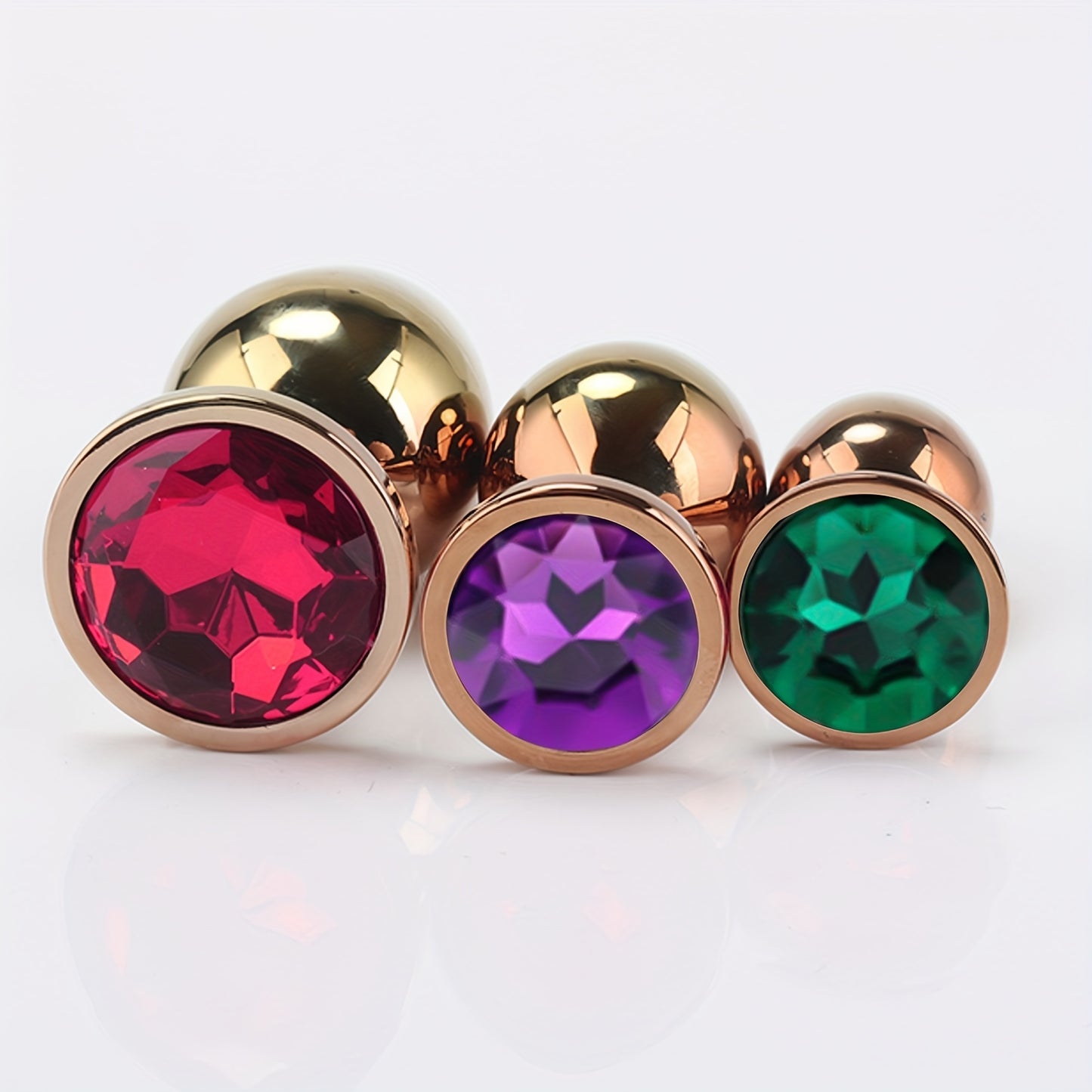 Unisex Sexy Metal Toys Anal Plug, Golden Mini Dildos Plug Toys With Jewelry Base Stimulation Massage Sex Tool For Orgasm Pleasure For Men Women SM Gay