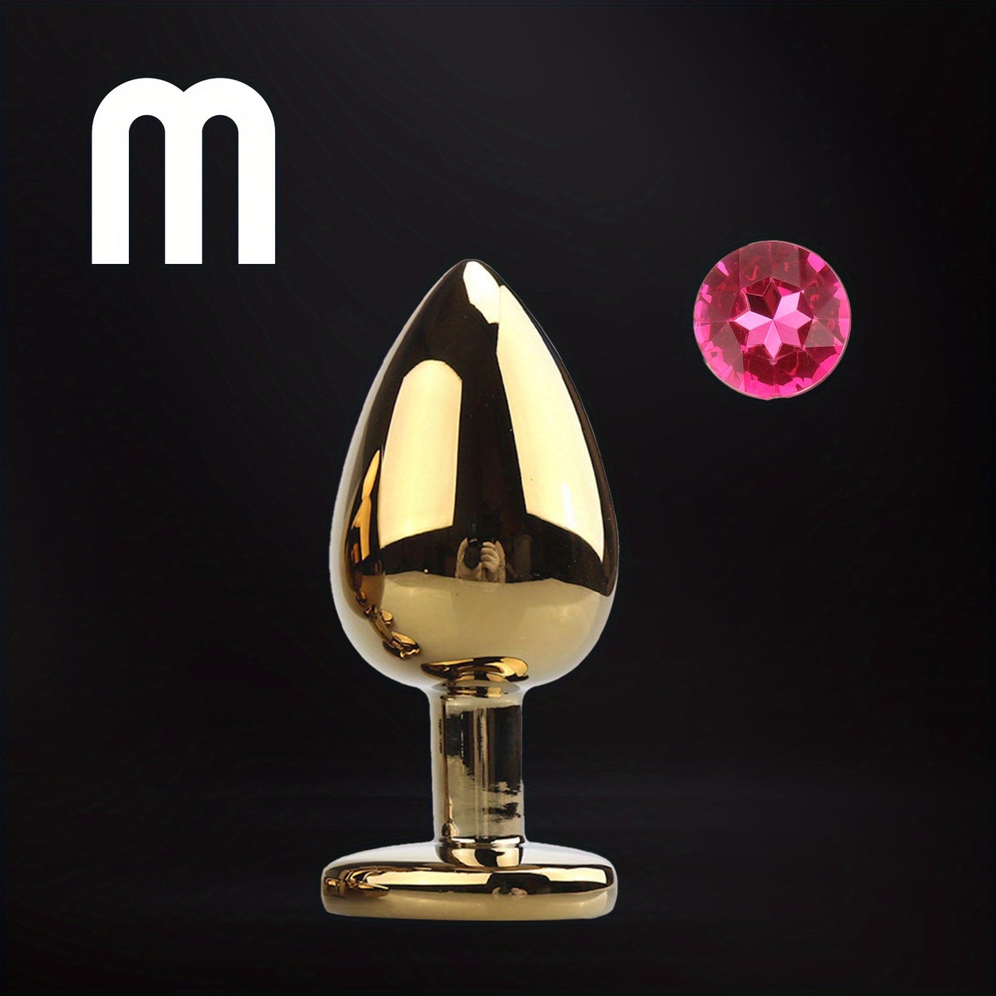 Unisex Sexy Metal Toys Anal Plug, Golden Mini Dildos Plug Toys With Jewelry Base Stimulation Massage Sex Tool For Orgasm Pleasure For Men Women SM Gay