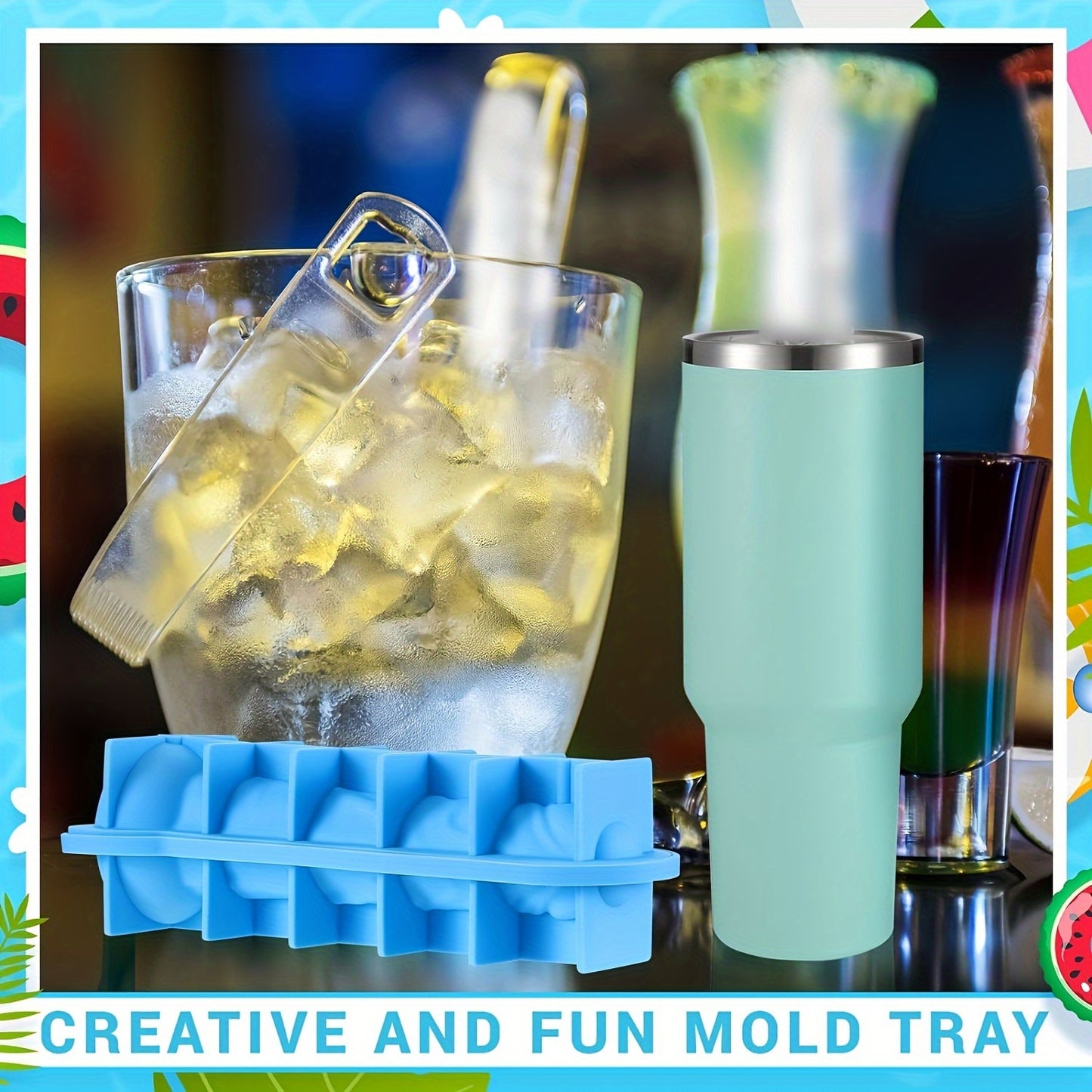 Fun & Quirky Silicone Ice Cube Mold Tray - Lead-Free, Perfect for Whiskey, Cocktails, Juice, Tea & Coffee - DIY Party Gift Idea