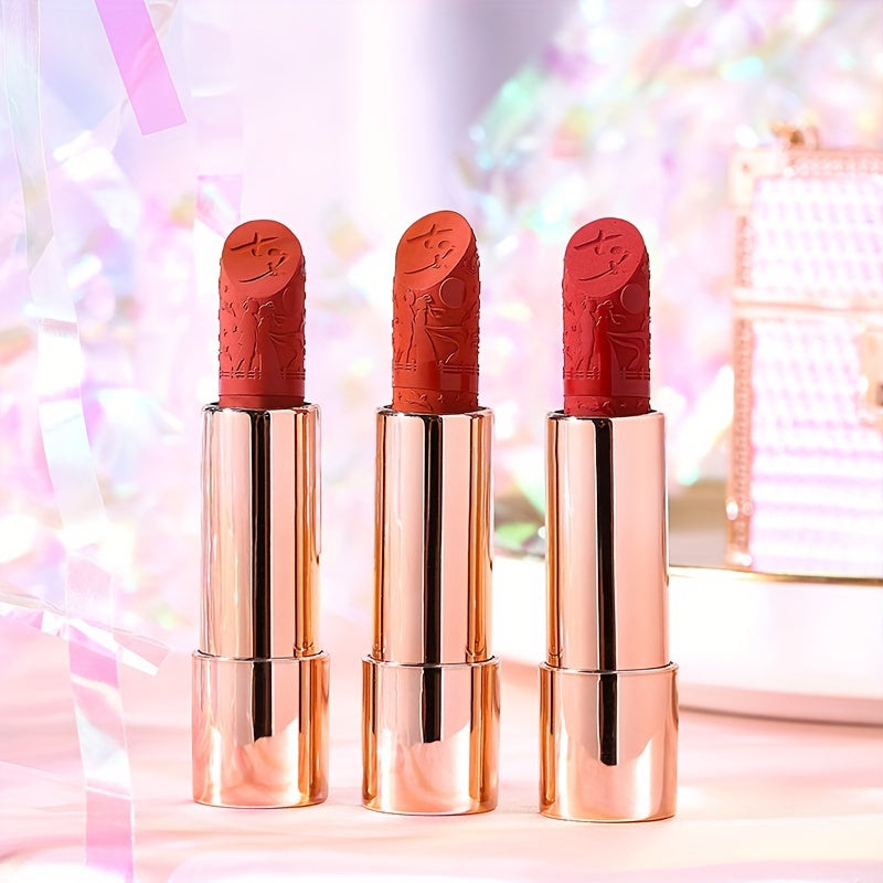 Velvet Matte Lipstick Set, 3pcs Red Shades, Soft Texture for All Skin Types